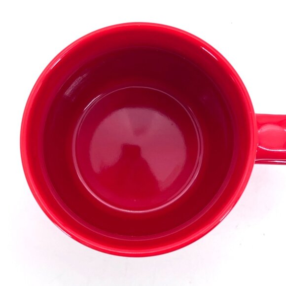 Starbucks 11oz Red White Swirl Ceramic Mug Cup 2024 Microwave & Dishwasher Safe - Picture 3 of 12